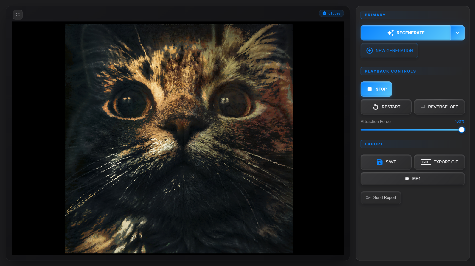 Live pixel preview and export